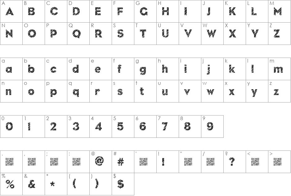 NuevoDisco font character map preview