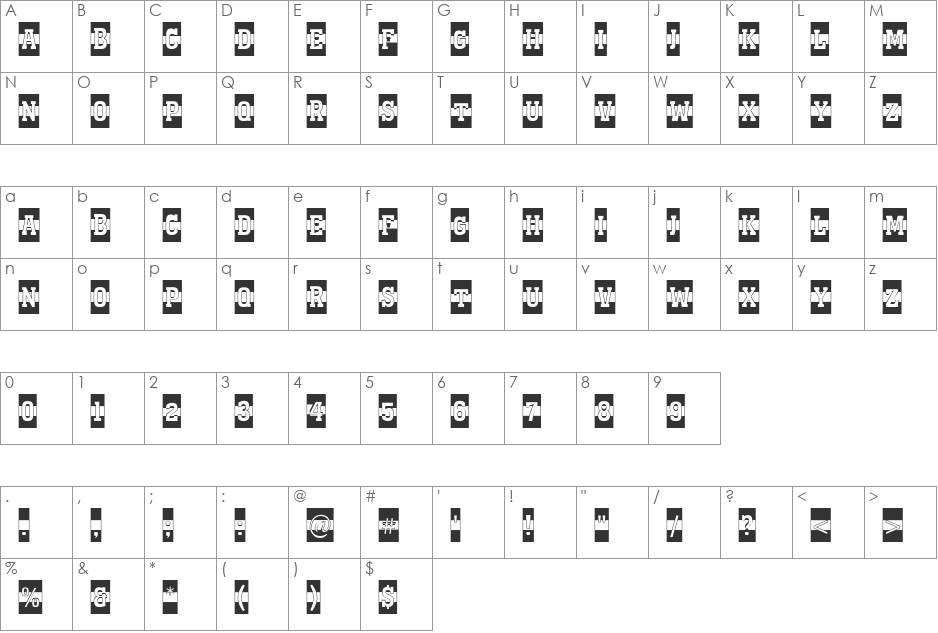 a_KenaCmB&W font character map preview