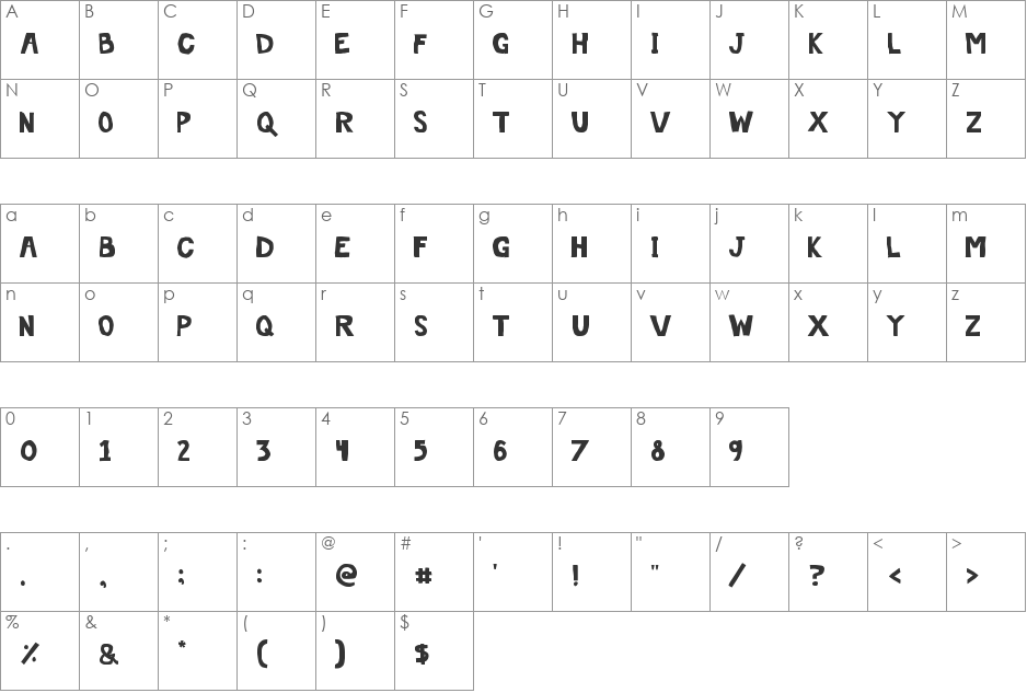 Off The Drugs font character map preview
