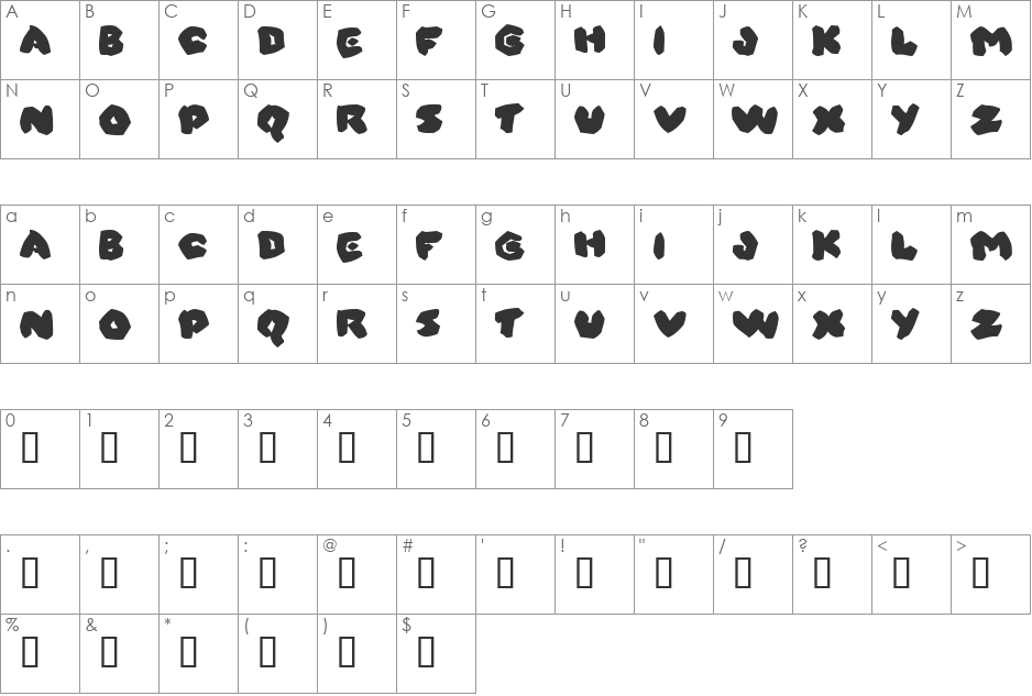 OhThat font character map preview
