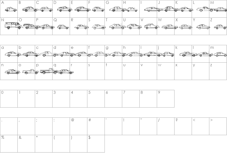 Oil Crisis B font character map preview