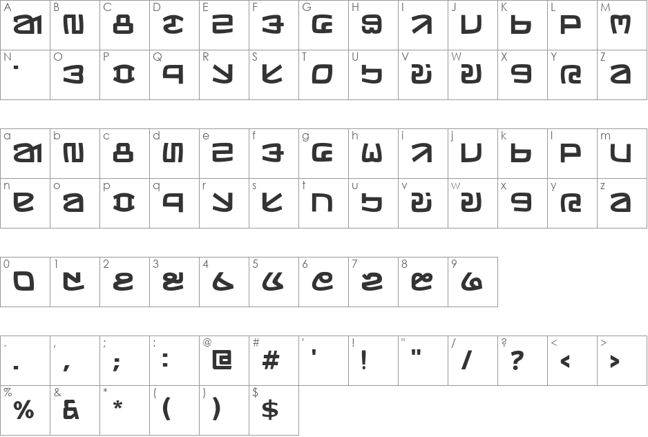 Ol Chiki Bivash font character map preview