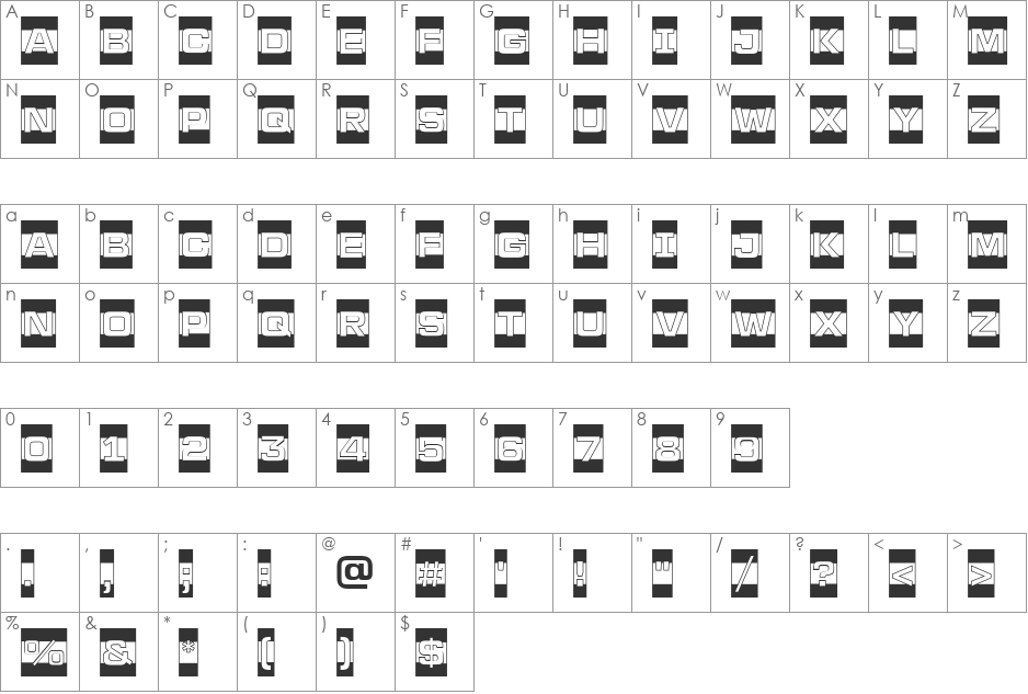 a_LineaSansCmB&W font character map preview