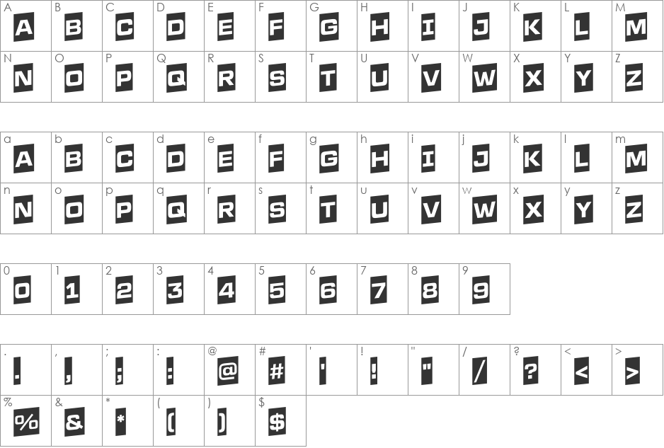 a_LineaSansCmUp font character map preview