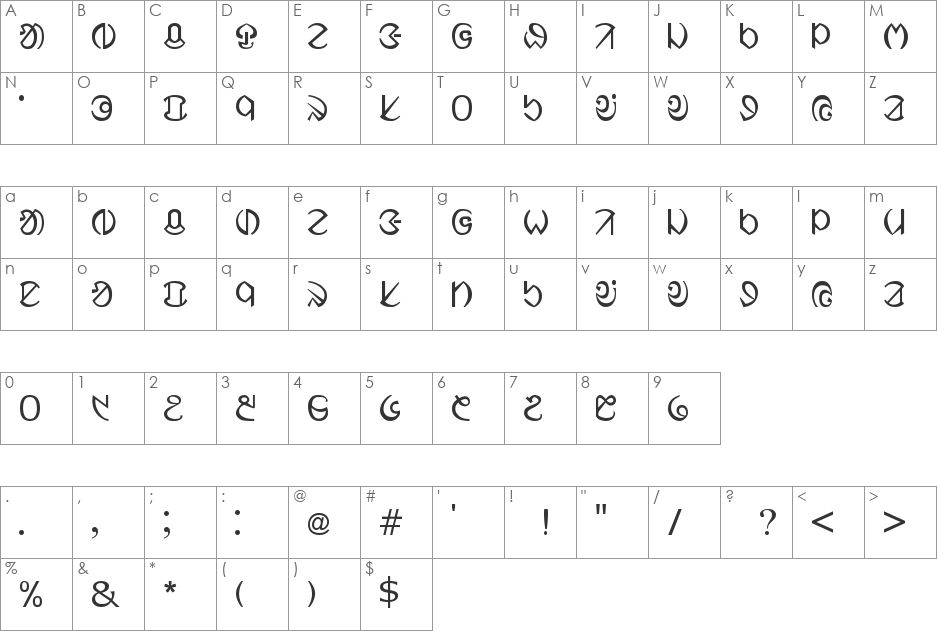 ol_ciki_classic(www.santalisong.org) font character map preview