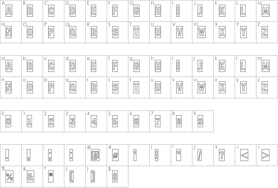 a_MachinaNovaCmOtl font character map preview