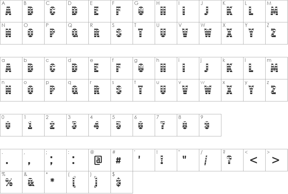 a_MachinaNovaGrd font character map preview