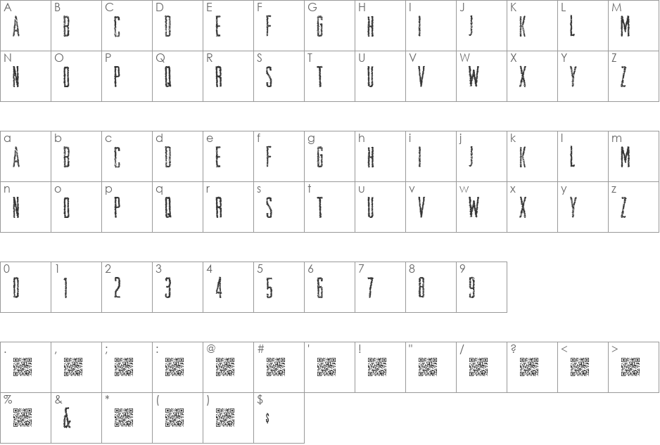 OpenStore font character map preview