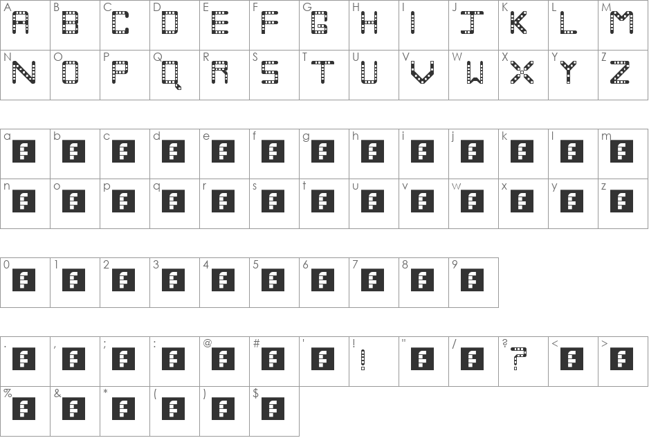 Opinion Ahsia font character map preview