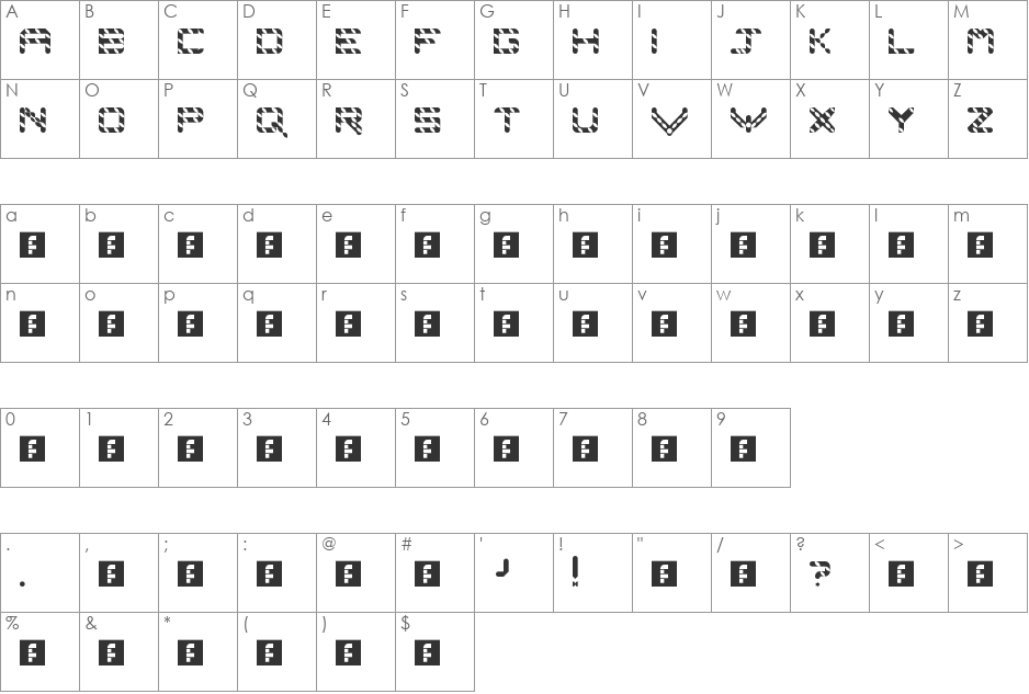 Opinion Font Majooba Hussainy font character map preview