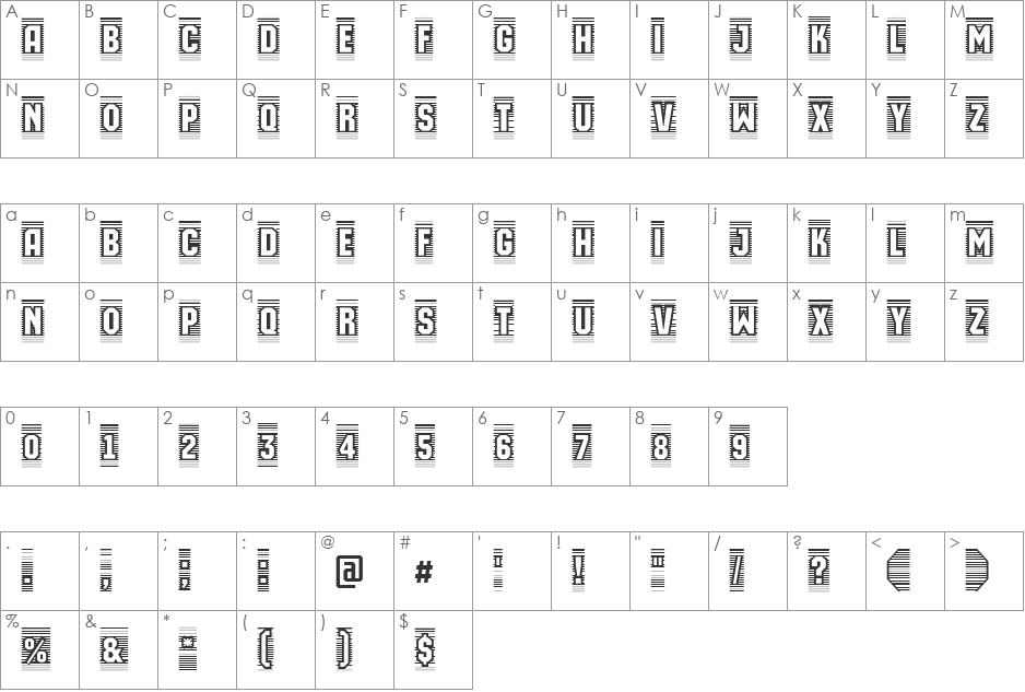 a_MachinaOrtoCmLn font character map preview