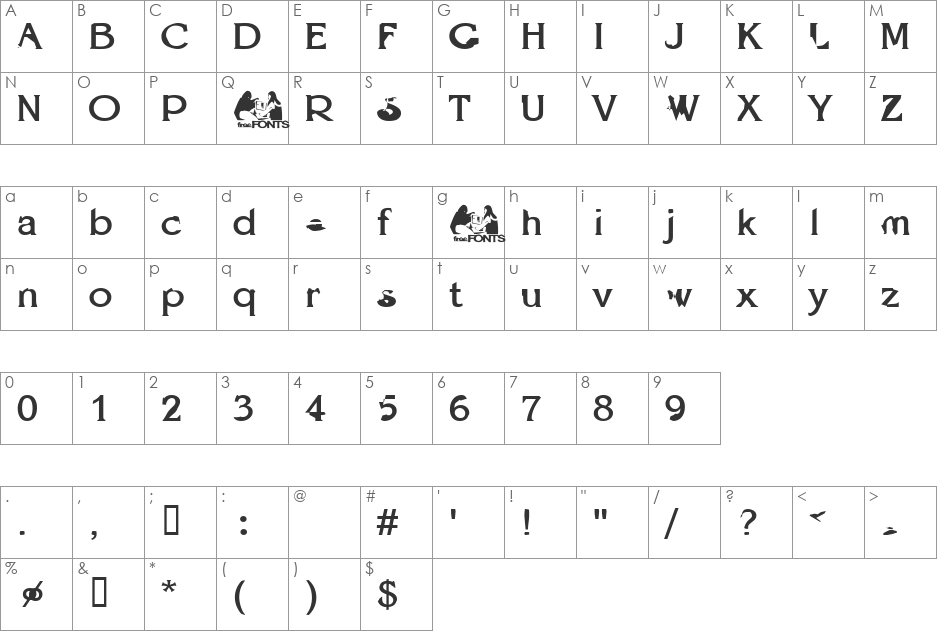 Option Explicit font character map preview
