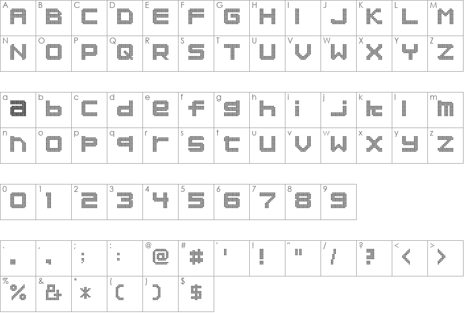 Orandakan Kana font character map preview