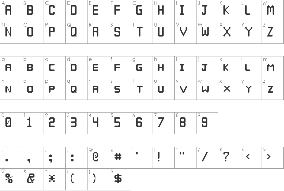 orator_gdw font character map preview