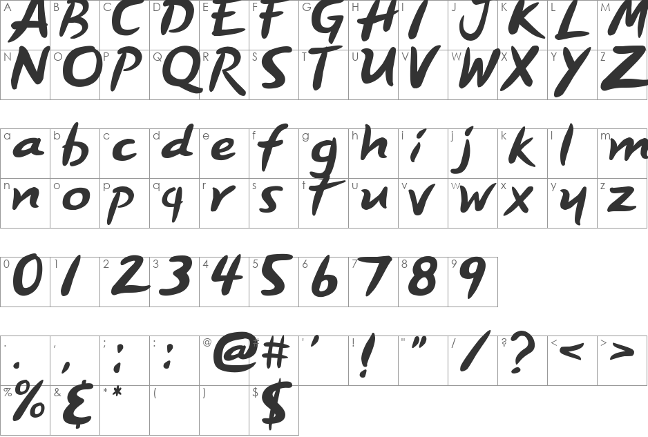 Order Pizza font character map preview
