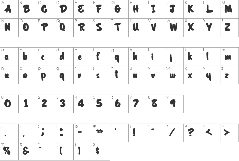 OrielScriptSSK font character map preview