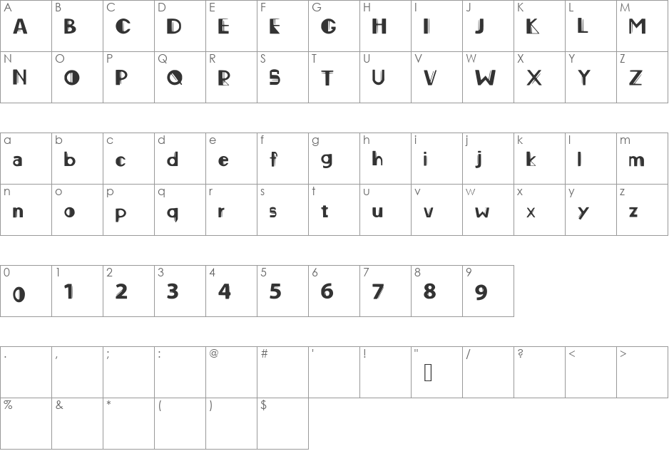 original_font font character map preview