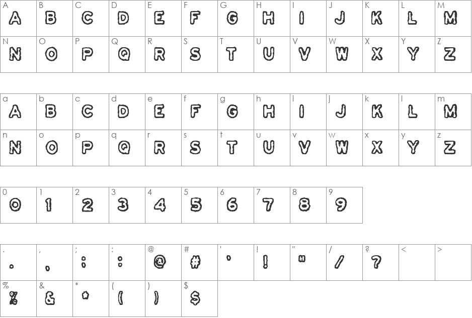 Osasto 329 suljettu font character map preview