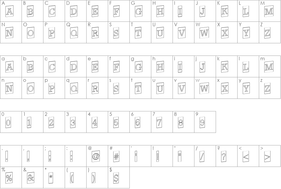 a_NoterCmOtlUp font character map preview