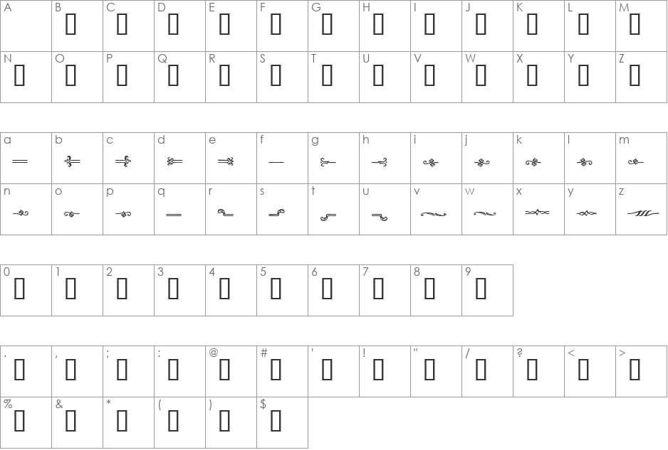 Page Rules  Promo font character map preview