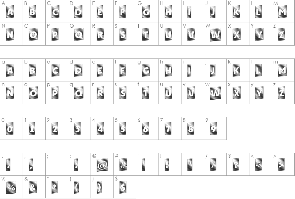 a_PlakatCmMrUp font character map preview