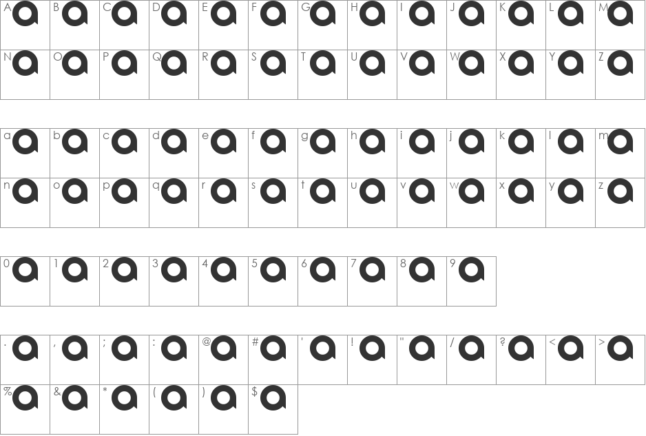 pandaman font character map preview