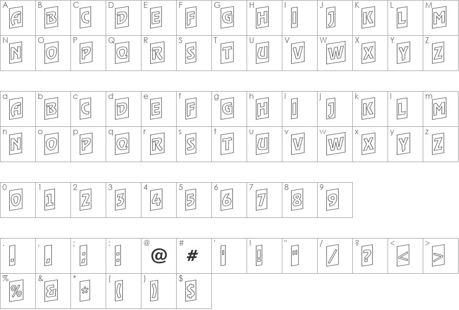 a_RewinderTitulCmOtlUp font character map preview
