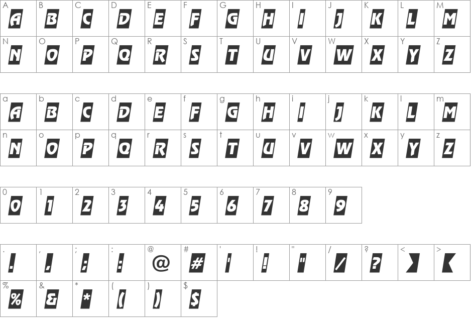 a_RewinderTitulSlgObl font character map preview