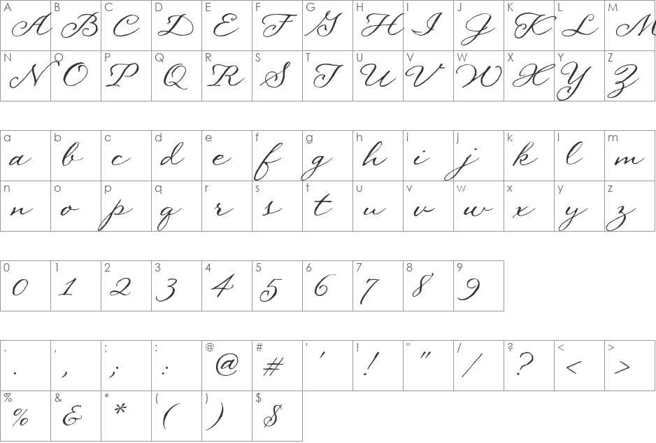 PegsannaHMK font character map preview