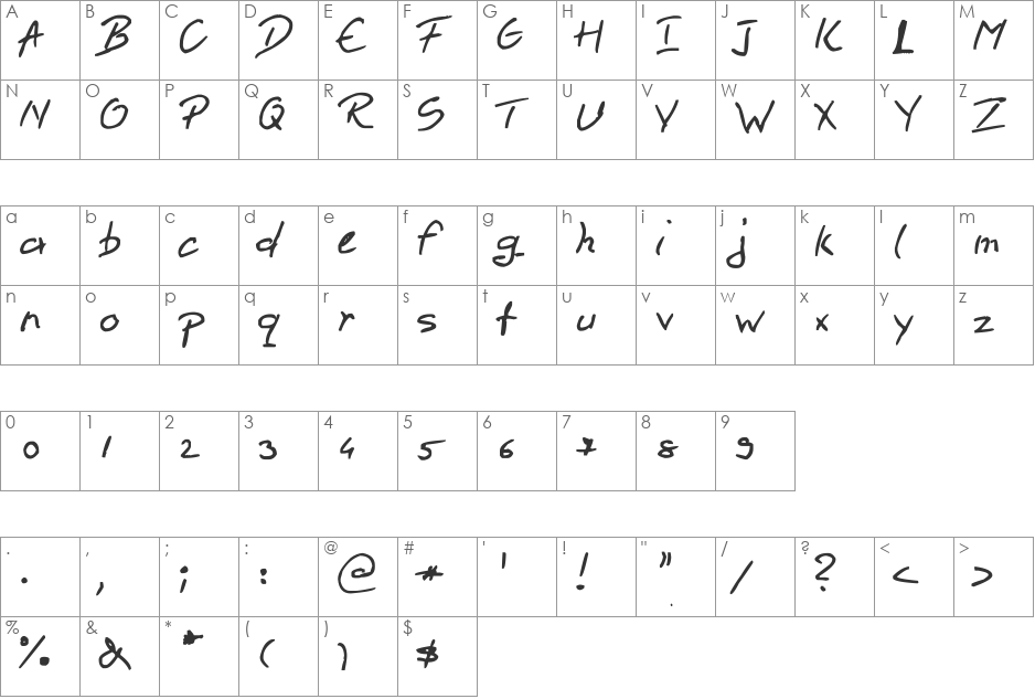 pen 2 font character map preview