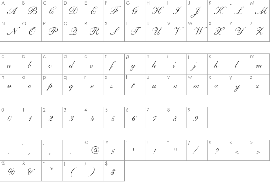 Pen Tweaks Two SSi font character map preview