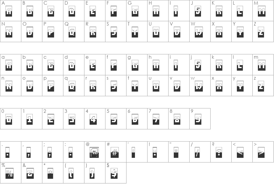 a_SimplerCmB&W font character map preview