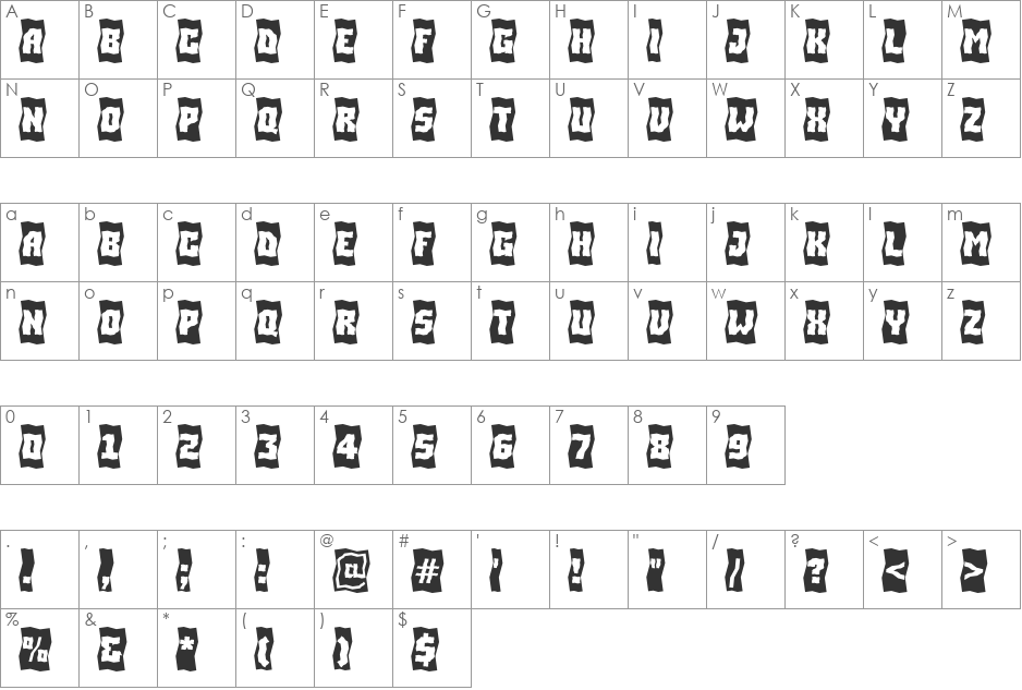 a_SimplerCmFld font character map preview