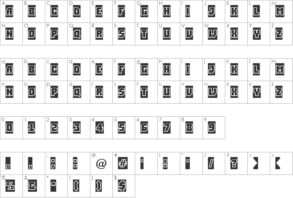 a_SimplerGrSl font character map preview