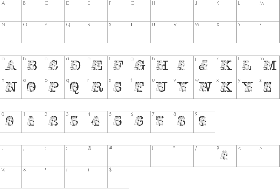 pf_i_read003 font character map preview