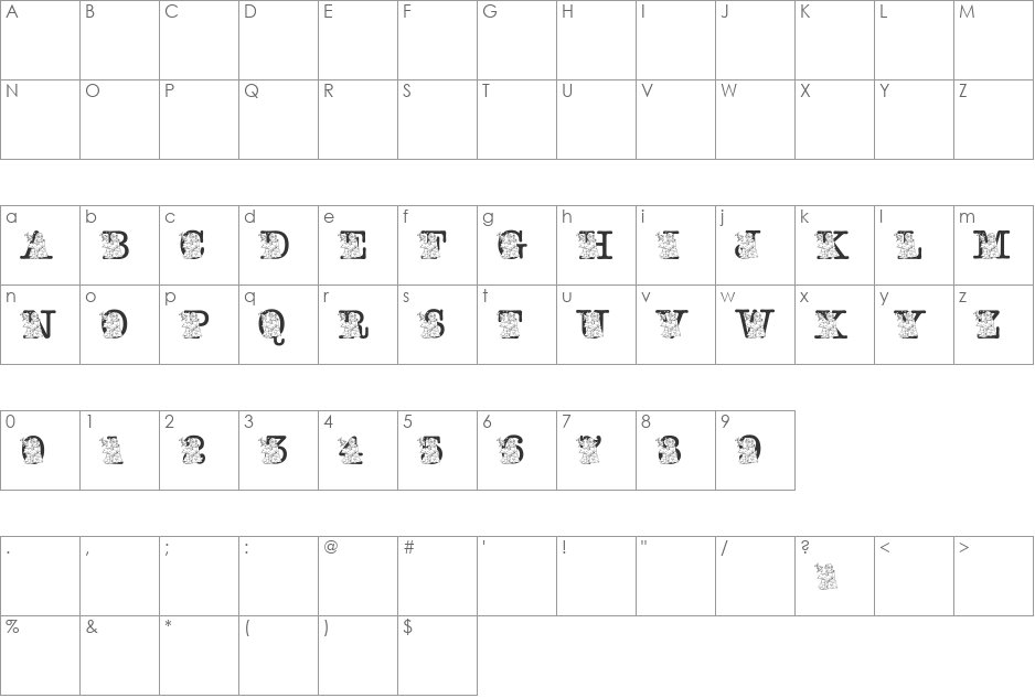 pf_i_read006 font character map preview
