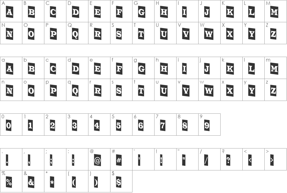 a_TrianglerCmDn font character map preview