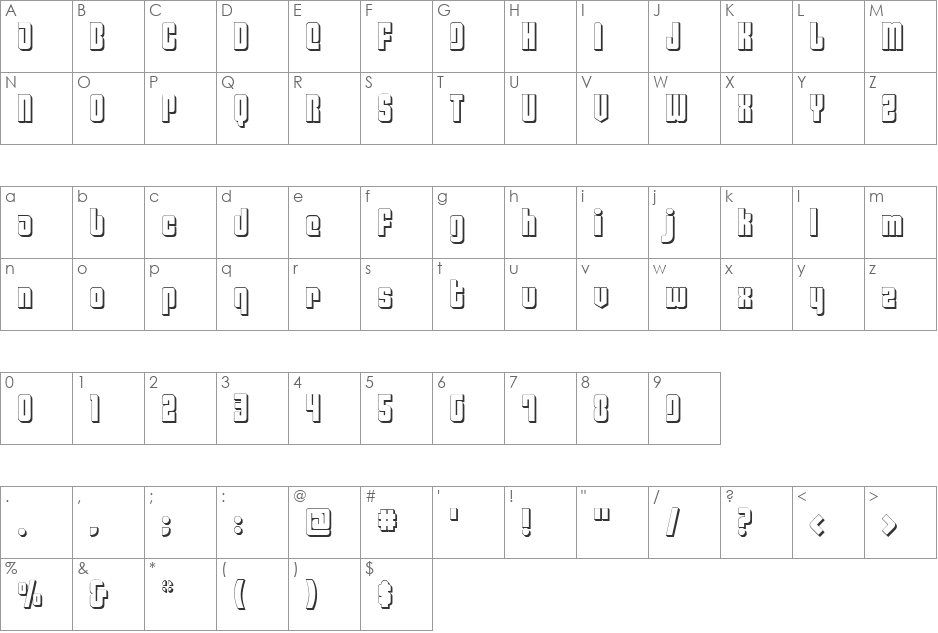 Philadelphia Italic Light font character map preview