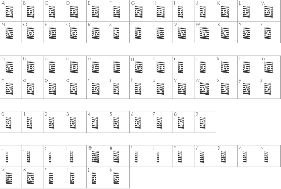 a_TrianglerCmMrDn font character map preview