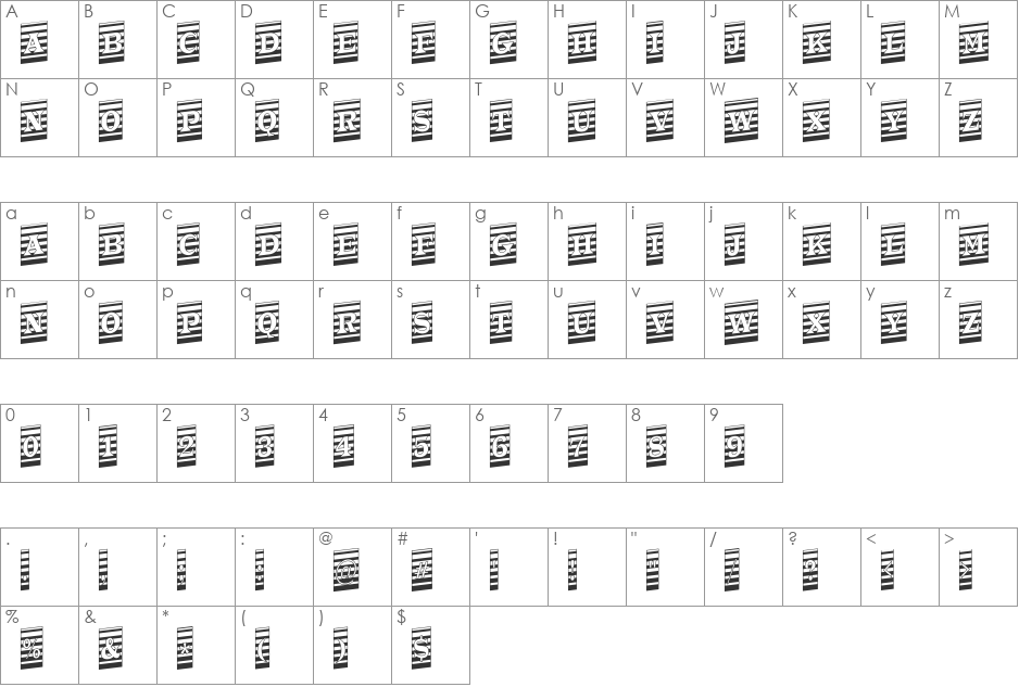 a_TrianglerCmMrUp font character map preview