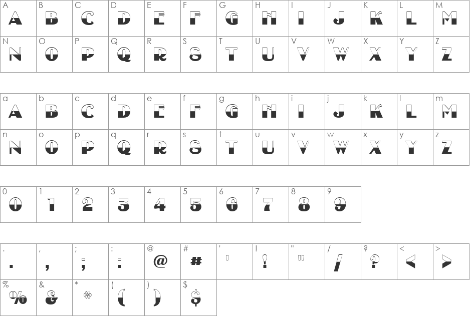 a_UncleyTitulB&W font character map preview