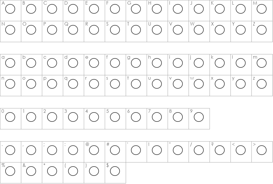 Pie charts for maps font character map preview