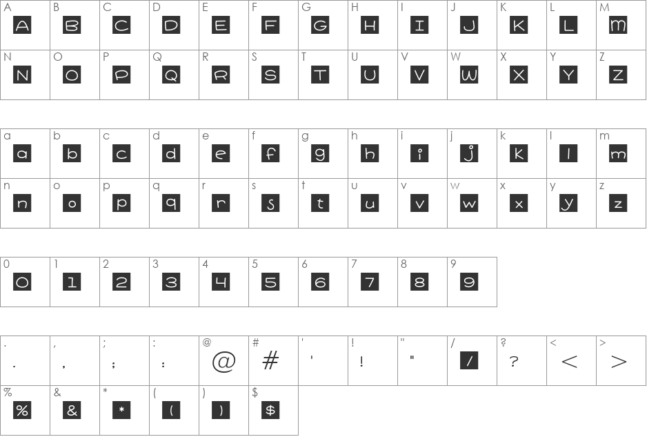 Pie Contest BTN Cameo Rev font character map preview