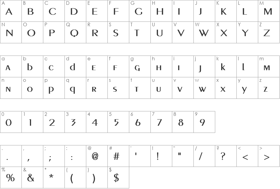 PigNoseTyp Cn Bold font character map preview