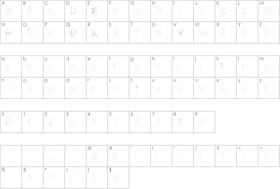 pikia  font character map preview