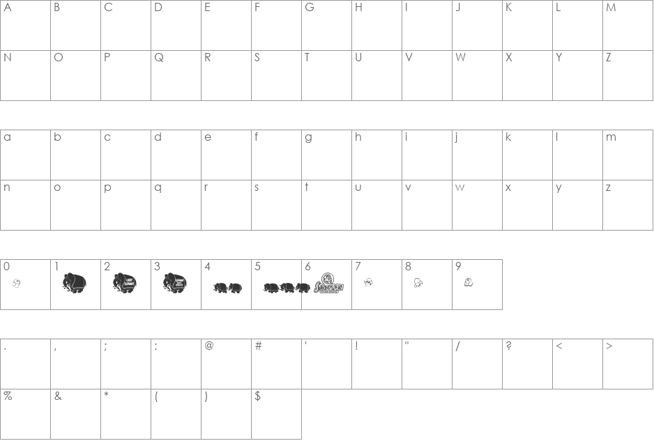 PinkCandyPopcornFont font character map preview