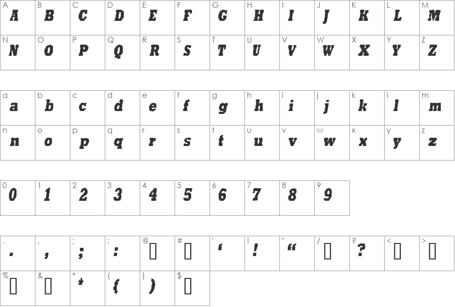 PIXEL ISLAND font character map preview