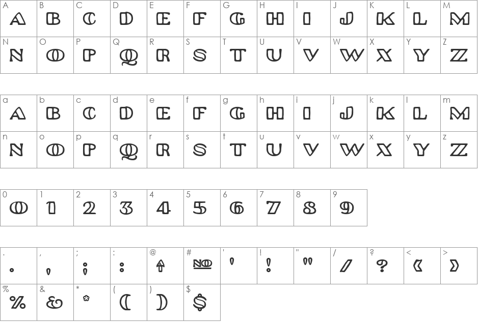 Platinum Hub Caps Spoked font character map preview