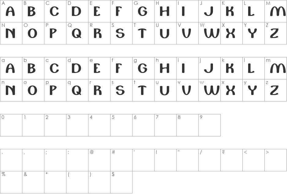 play the game font character map preview