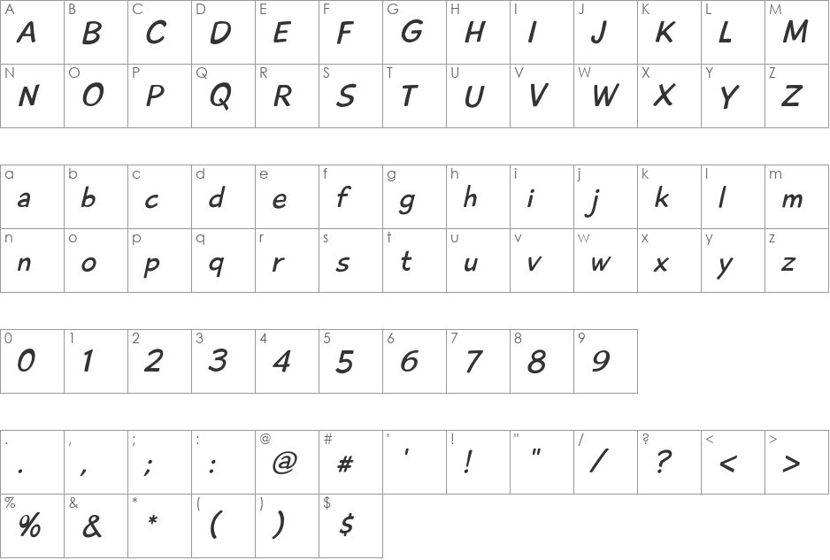 PlaytimeWithHotToddies3D font character map preview